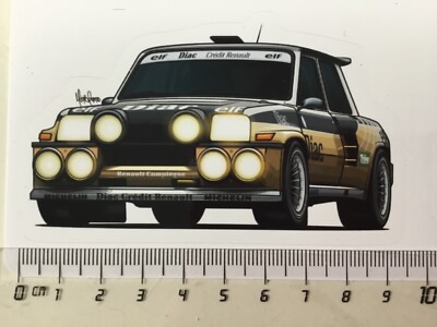 Sticker / Aufkleber, Renault 5 Turbo Rallye Gr.B, Diac, J.Ragnotti, Frontansicht