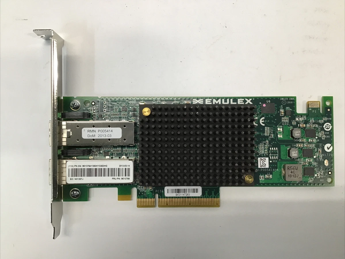 Emulex IBM 96Y3766 2-Port 10GB SFP+ Ethernet Card PCI-e P005414 