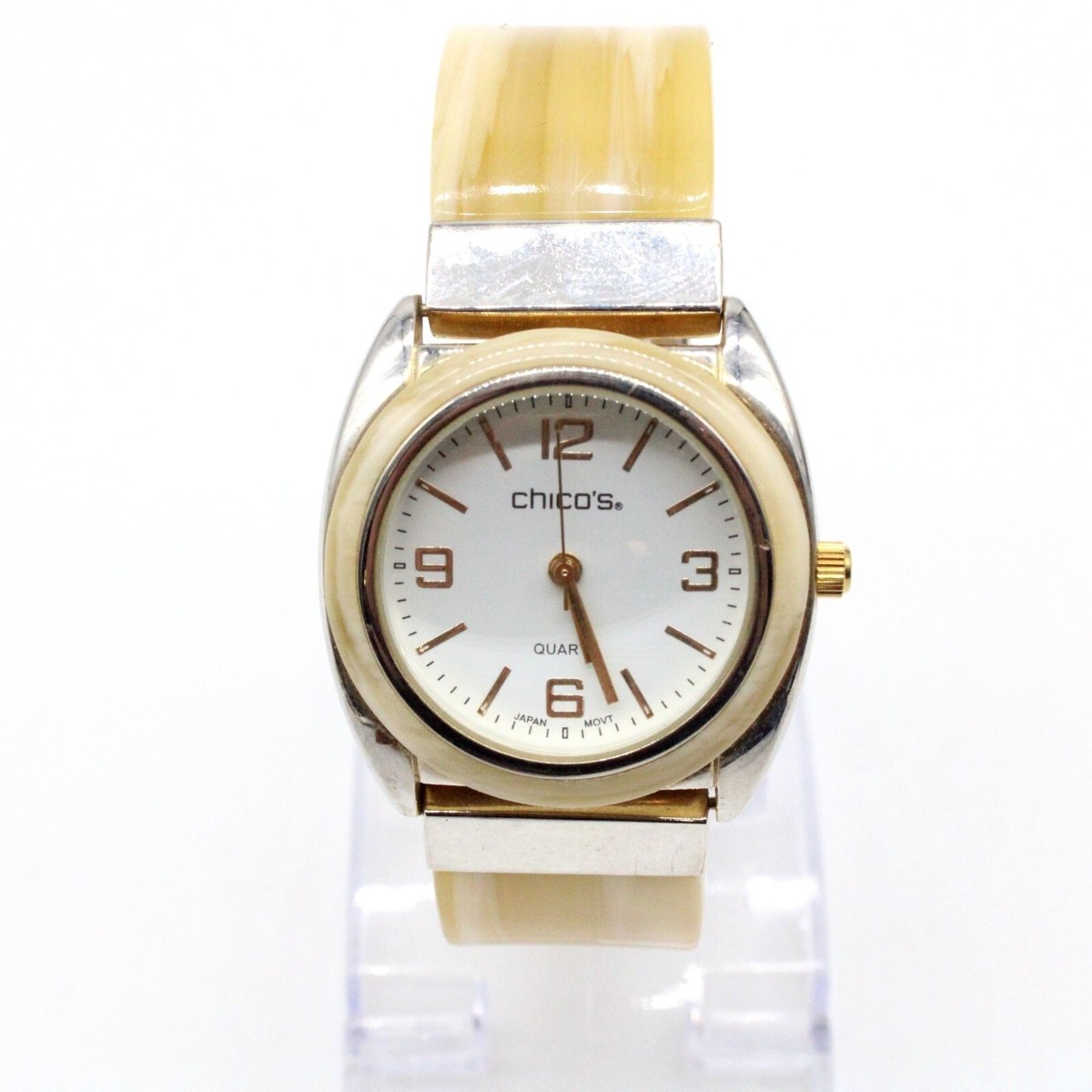 Chicos quartz stainless steel watch Chicos Womens Silver Tone Rectangular Roman | Mercari main image 2