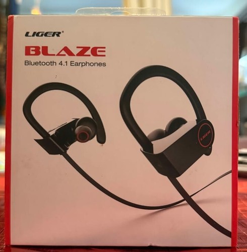 Liger BLAZE Bluetooth 4.1 Earphones Sweatproof Wireless Earbuds Noise Cancelling - Photo 5 sur 10