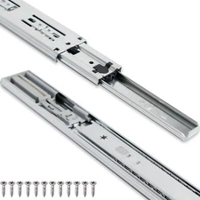 Soft Close Drawer Slides, Side Mount, Ball Bearing 12" to 24 inch High-Quality