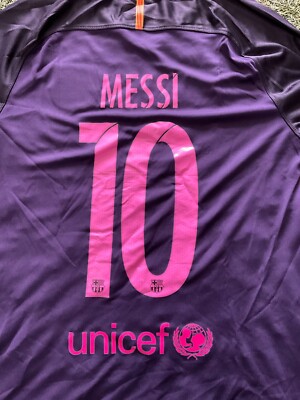 Nike Men's Barcelona Away Jersey 16/17 Legend Messi #10 - Purple