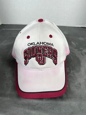 Oklahoma Sooners University OU City Top of the World VTG Hat Cap White Maroon 