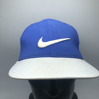 Nike Golf Hat Adult M/L VRS 20XI Flex Baseball Cap Blue Gray Swoosh Logo  Tour