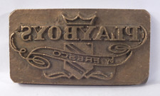 PLAYBOYS BY FRESCO: Brass Leather Embossing Stamp: TJ Edwards Millers Falls