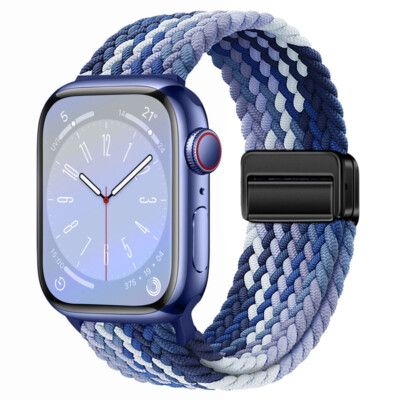 Nylon Sport Loop Armband für Apple Watch Series 2 3 4 5 6 7 8 SE + Ultra