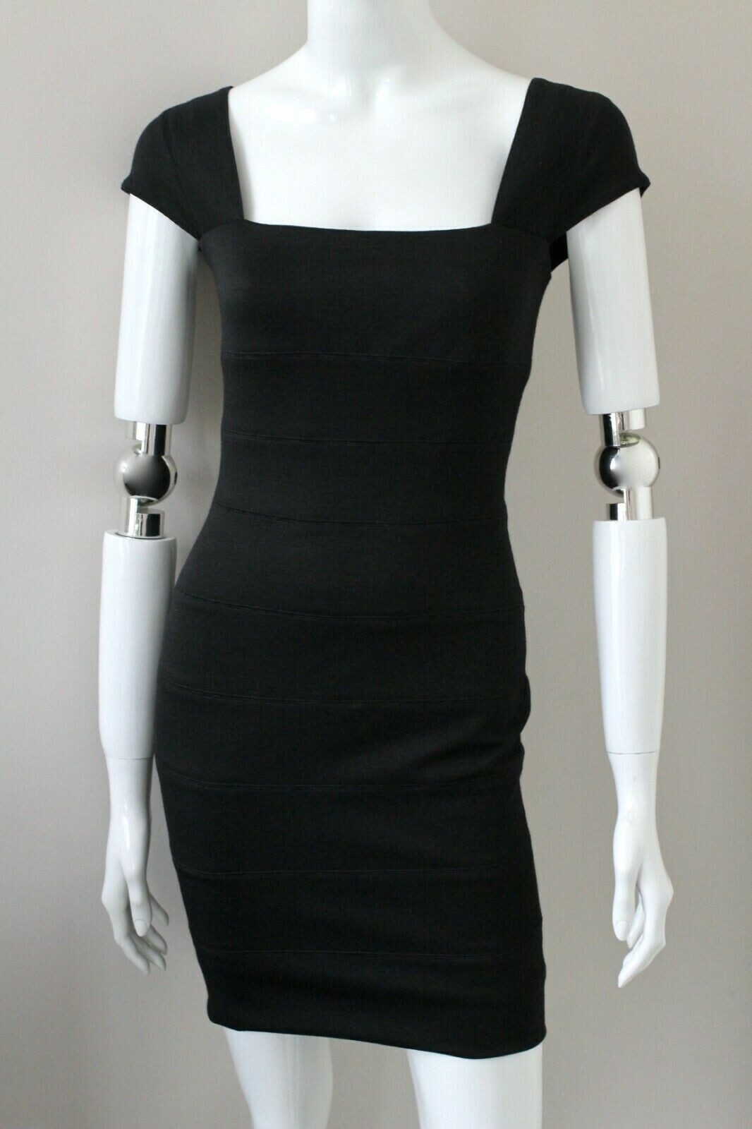 FILA THE ROW mini abito bodycon misto lana nero olsen US2 UK6