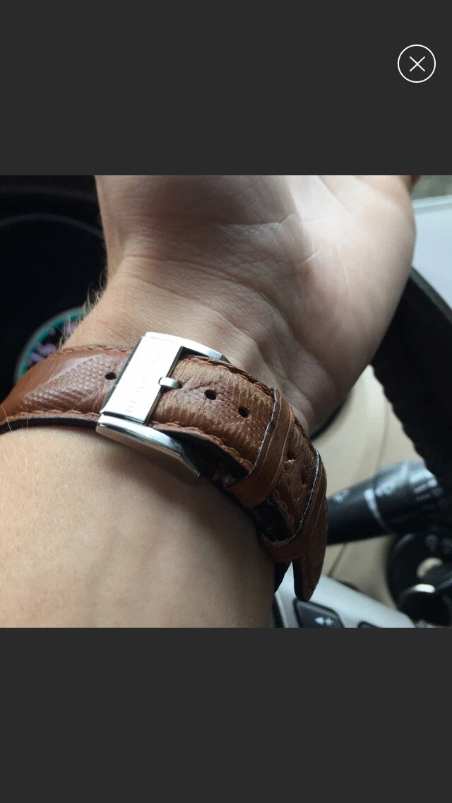 Mens Burberry The City Check Stamped Leather Strap Burberry Watch