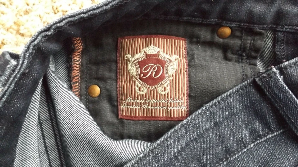 Pantalones de mezclilla elásticos RAVEN DENIM 26 reales W 28 L 33 azul acampanado para dama y mujer EE. UU. Foto 3 de 4