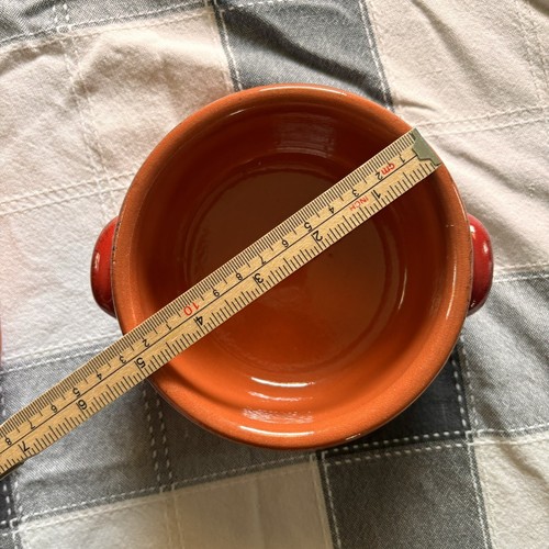 De Silva Keramik Terrakotta glasiert Schüssel 2er Set Made in Italy rot/orange - Bild 14 von 15