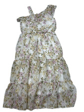 Zenzi Floral Maxi Tiered Ruffle Dress Girls 4 5 NEW