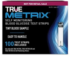 2 Pk- TRUE METRIX Blood Glucose Test Strips NFRS 100ct (100 Test Strips)