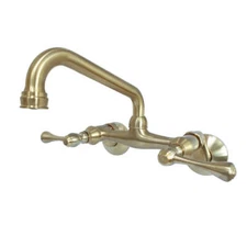 Kingston Brass KS313SB Kingston Two Handle Wall Mount Kitchen Faucet