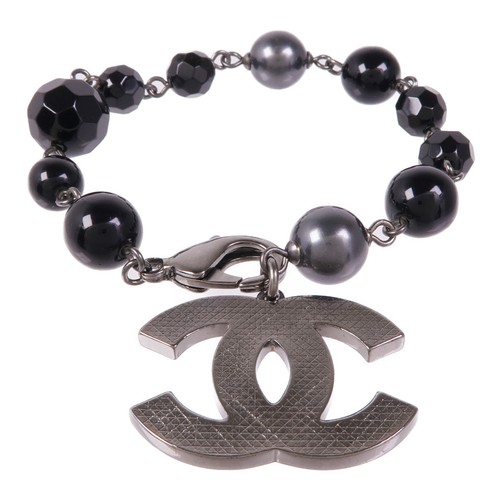 CHANEL CC Bracelet PVC/Metal Black - Picture 4 of 9