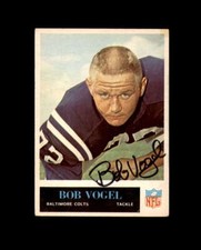 Bob Vogel Signed 1965 Philadelphia Baltimore Colts Autograph
