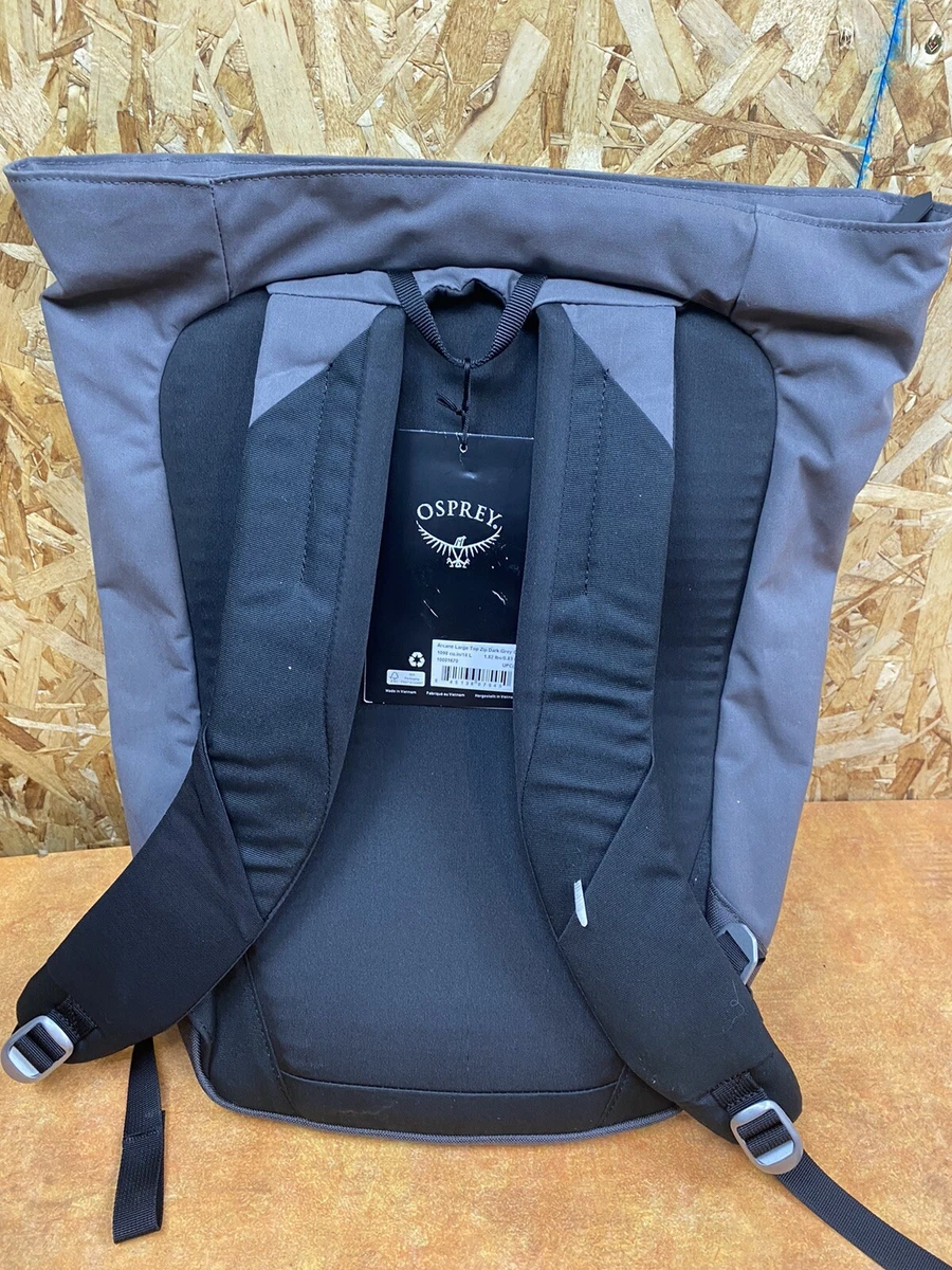 Osprey NWT Unisex Black Arcane Large Top Zip Day Backpack, dark