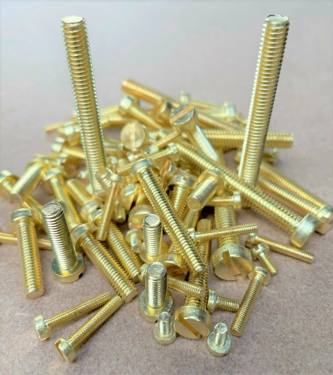 M2 Slotted Cheese Head Machine Screws DIN 84 in Brass - Westfield M2 Slotted Cheese Head Machine Screws DIN 84 in Brass - Westfield