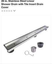 Reln 28 inch-Tile Insert Linear Shower Drain Stainless Steel Bathroom Drain