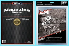 10 BCW MAGAZINE SIZE 8.5 x 11 BACKING BOARDS & ULTRA PRO BAGS Storage Backer