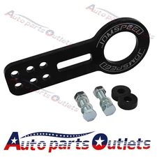 BLACK Aluminum JDMSPEED Tow Hook Kit ANODI Billet  Racing Front CNC JDM Anodized