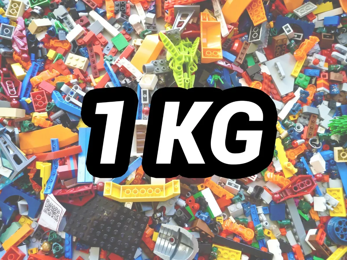 LEGO 1 kg - Mixed Parts - Bricks Plates Mix - 1 kilo, 1 kilogram, 1 kg Bulk  Lot