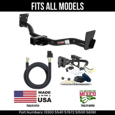 For 95-02 Chevy Blazer Trailer Hitch + 7-Pin Wiring Harness Fits All Models Curt