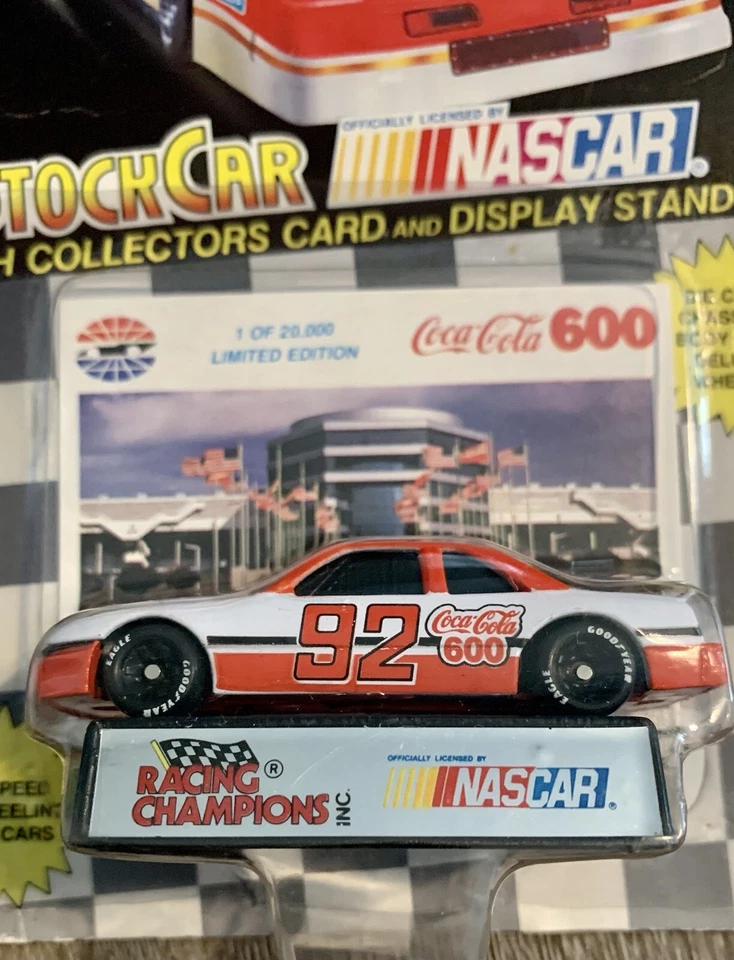 Racing Champions Stock Car #92 Coca Cola 600 Vintage 1992 Limited Edition - Image 3 of 4
