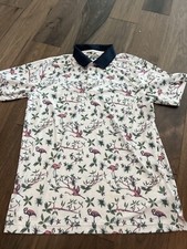 Men's Puma White Flamingo Lagoon Polo Size MediumLike new condition Golf polo