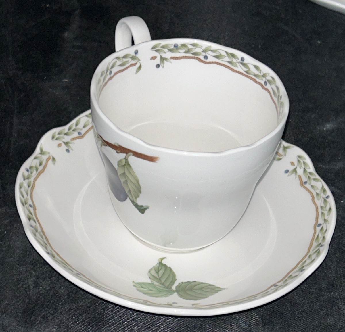 Noritake Royal Orchard Cups and Saucers Set of 2 Primachina #9416