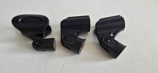 Lot of 3 Universal Microphone Stand Clips Holders 5/8" Thread Black EUC