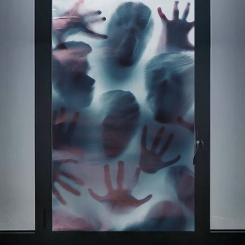 Halloween Scary Glass Window Decoration Stickers Party Haunted House Blood Handp - Picture 9 of 24