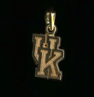 14K 0,91 Gramm massives Gelbgold University Kentucky UK Football Anhänger Charm - QA