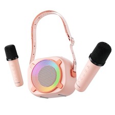 Karaoke Machine for Kids, Mini Portable Bluetooth Speaker with 2 Wireless Mic...