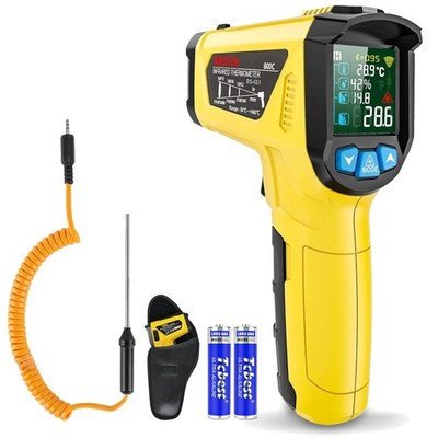 Infrarot Thermometer Laser Temperaturmessgerät mit K-Sonde LCD 50°C 800°C