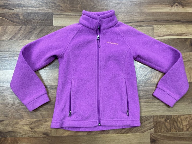 Columbia Pink Fleece Jacket Girls S 7/8 