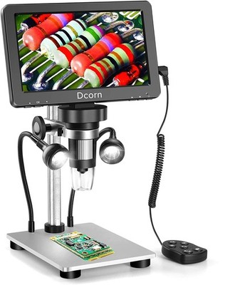 7 Digital Microscope 1200X,Dcorn 12MP 1080P Photo/Video Microscope for Adults...