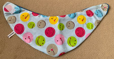 Handmade-Kids Cotton Wrap/Triangle Scarf with Hook and Loop~Approx 40cm~New Smilies