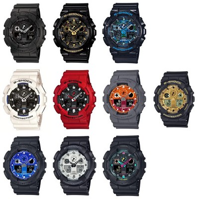 Casio G-Shock Men's Watches GA-100 Series Black White Red Gray Japan Edition