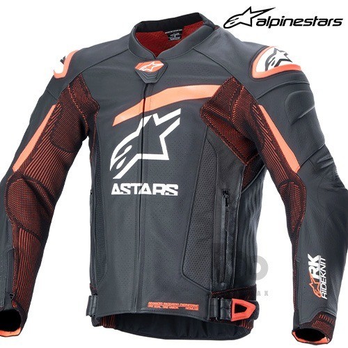 Alpinestars GP PLUS R V4 Rideknit Leather Jacket (With inner skin) - black / red
