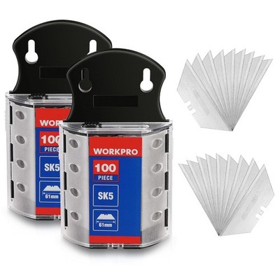 WORKPRO 200 PC SK5 Steel Utility Replacement Blades Cabinet Box Cutter