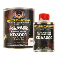 House of Kolor KD3001-Q01 Kustom DTS Foundation Black Surfacer Sealer Quart Kit