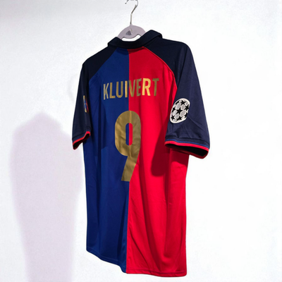 Barcelona FC Home - UEFA Champion League 99/00 - KLUIVERT # 9 - XL