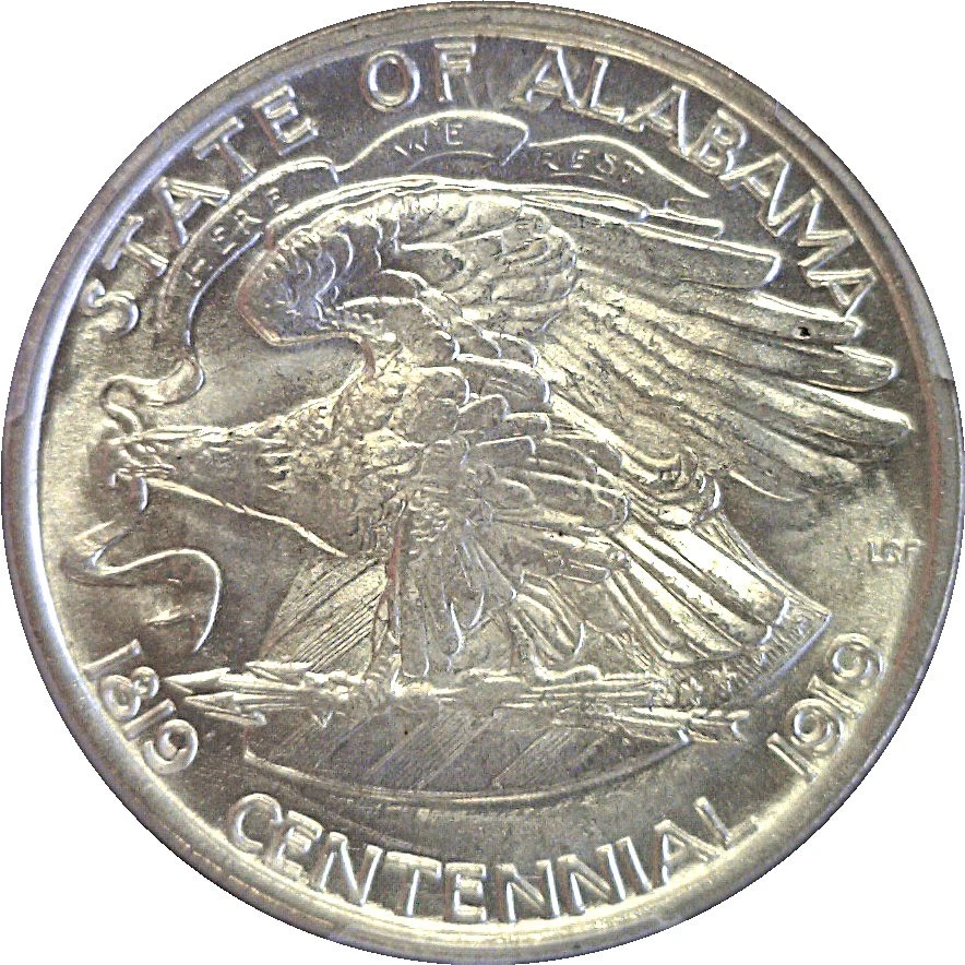 1921 50C Alabama Commemorative Half Dollar PCGS MS-66 - Image 3 of 3