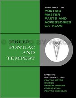 1961 1962 Pontiac Master Teilekatalog Bonneville Catalina Grand Prix Tempest