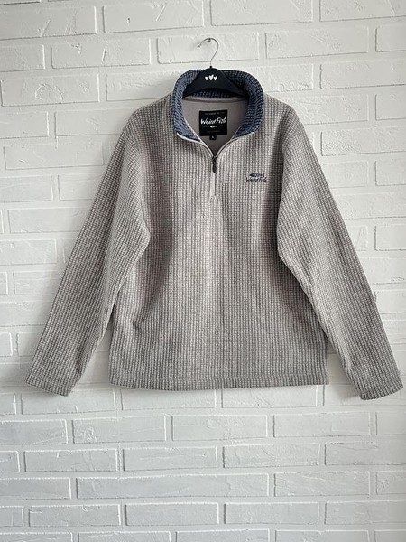 Men Weird Fish Fleece Grey M