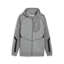 Puma Bmw M Motorsport Hooded Sweat Full Zip Jacket Mens Grey Casual Athletic Out