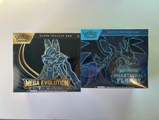 Pokemon Mega Evolution Lucario ETB And Phantasmal Flames ETB Lot New Sealed