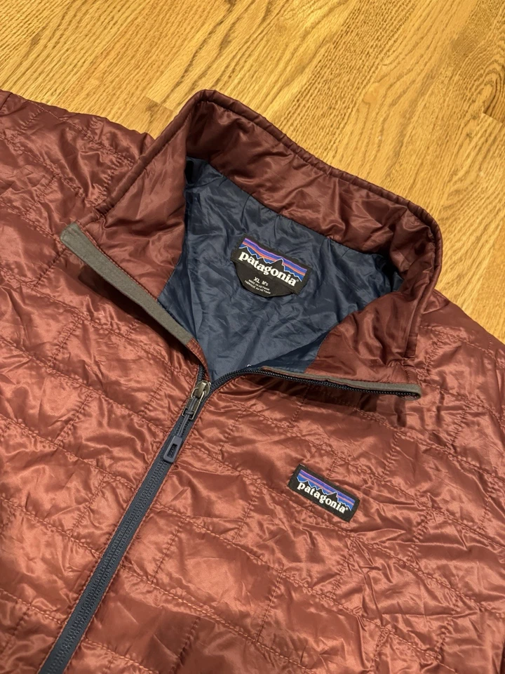 Chaqueta con cremallera aislante Patagonia Nano Puff para hombre talla XL color rojo naranja 84212 Foto 2 de 4