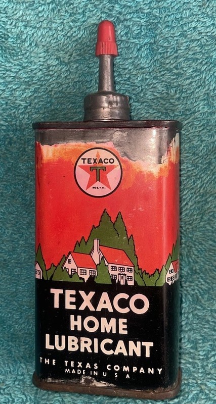 Vintage 4 Oz. Lead-Top Texaco Home Lubricant Oil