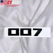 Gloss Black 007 Sport Racing Car Auto Rear Trunk Nameplate Badge Emblem Sticker
